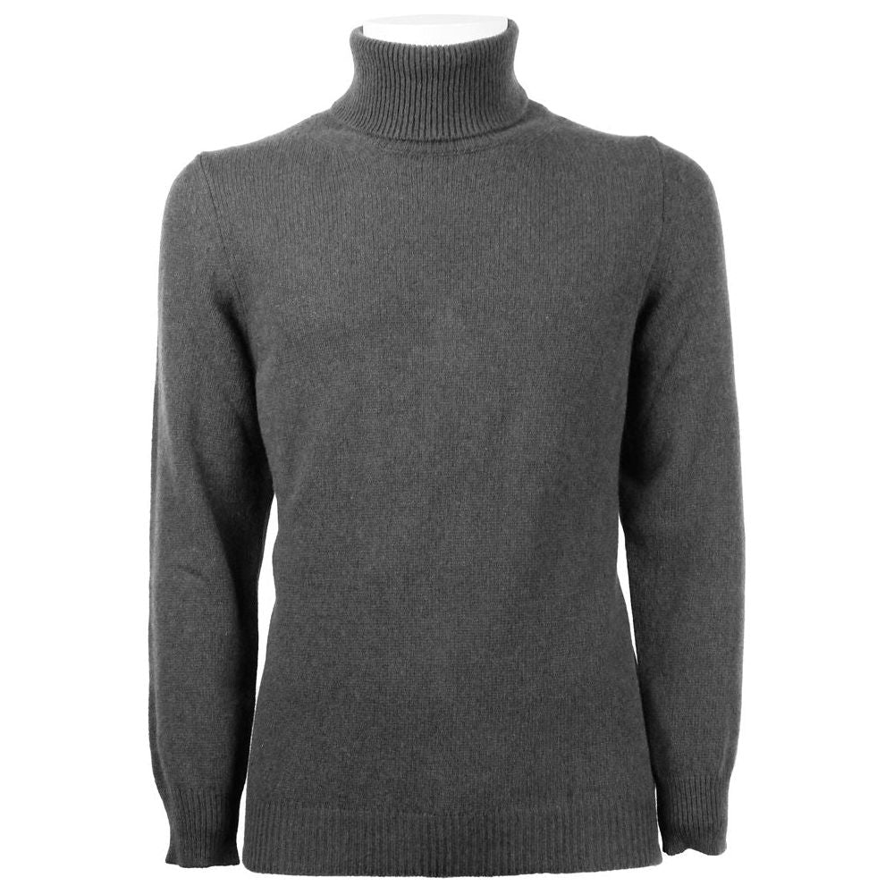 Emilio Romanelli Elegant Gray Cashmere Turtleneck Sweater Emilio Romanelli