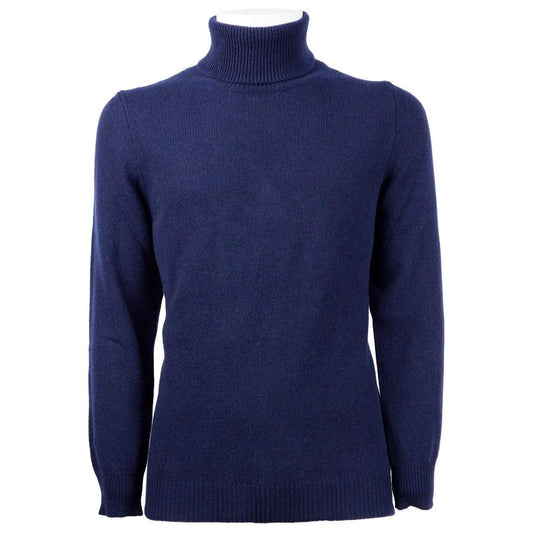 Emilio Romanelli Blue Cashmere Men Sweater Emilio Romanelli