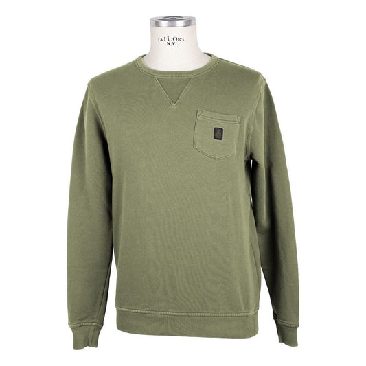 Refrigiwear Green Cotton Men Sweater Refrigiwear