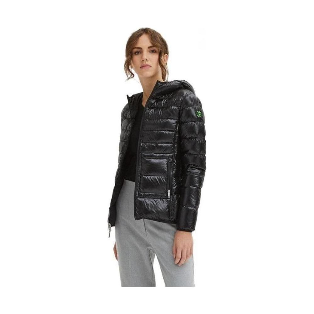 Centogrammi Black Nylon Women Jacket Centogrammi