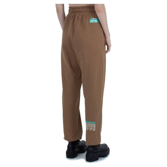 Pharmacy Industry Brown Cotton Women Trouser Pharmacy Industry