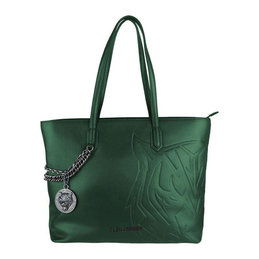 Plein Sport Green Polyethylene Women Shoulder Bag WOMAN TOTES Plein Sport