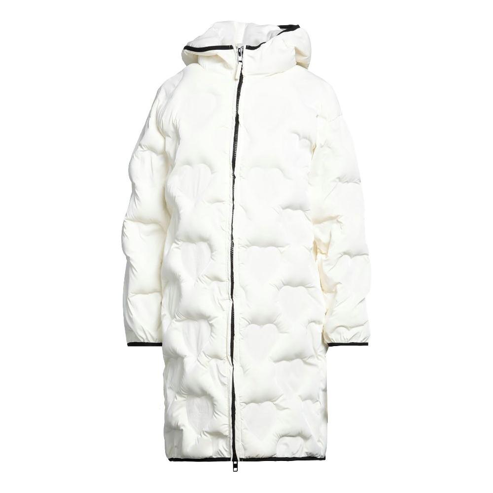 Love Moschino Chic Quilted Heart Long Down Jacket Love Moschino