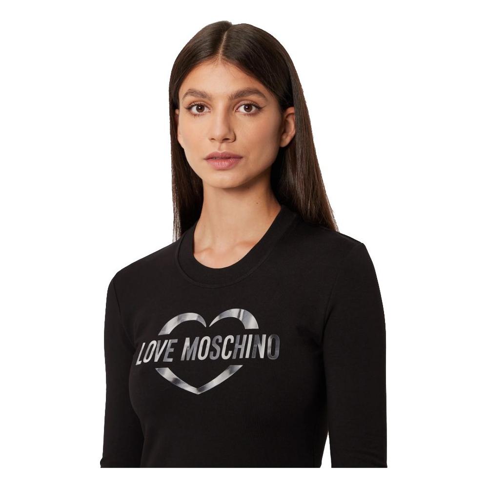 Love Moschino Chic Cotton Blend Logo Dress Love Moschino