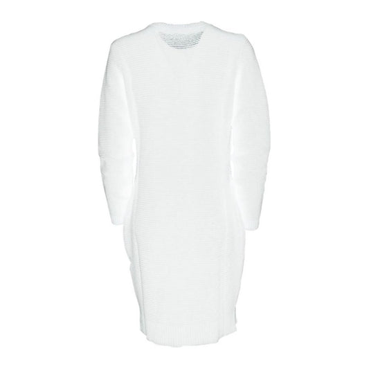 Love Moschino Chic Heart Pattern Knit Dress in White Love Moschino