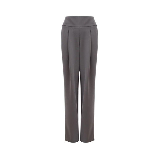 Lardini Chic Gray Wool Trousers for Sophisticated Style Lardini