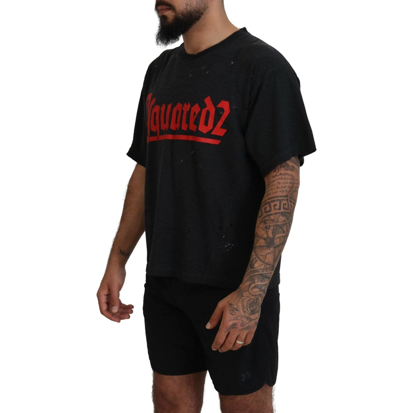 Dsquared² Black Cotton Short Sleeves Crewneck T-shirt Dsquared²