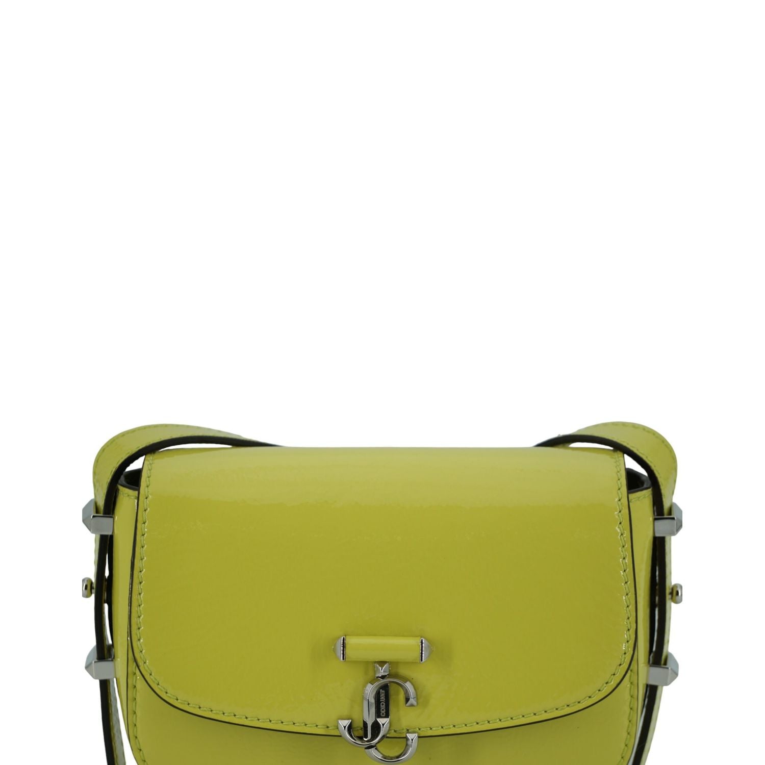 Jimmy Choo Lime Yellow Leather Small Shoulder Bag