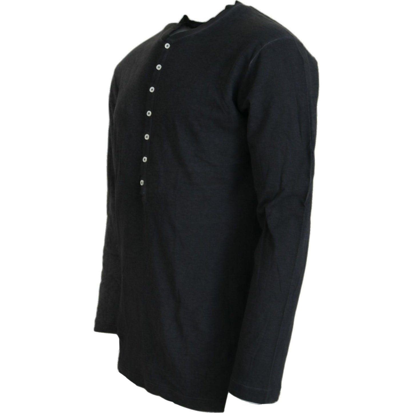 Dsquared² Black Cotton Linen Long Sleeves Pullover Sweater Dsquared² Black