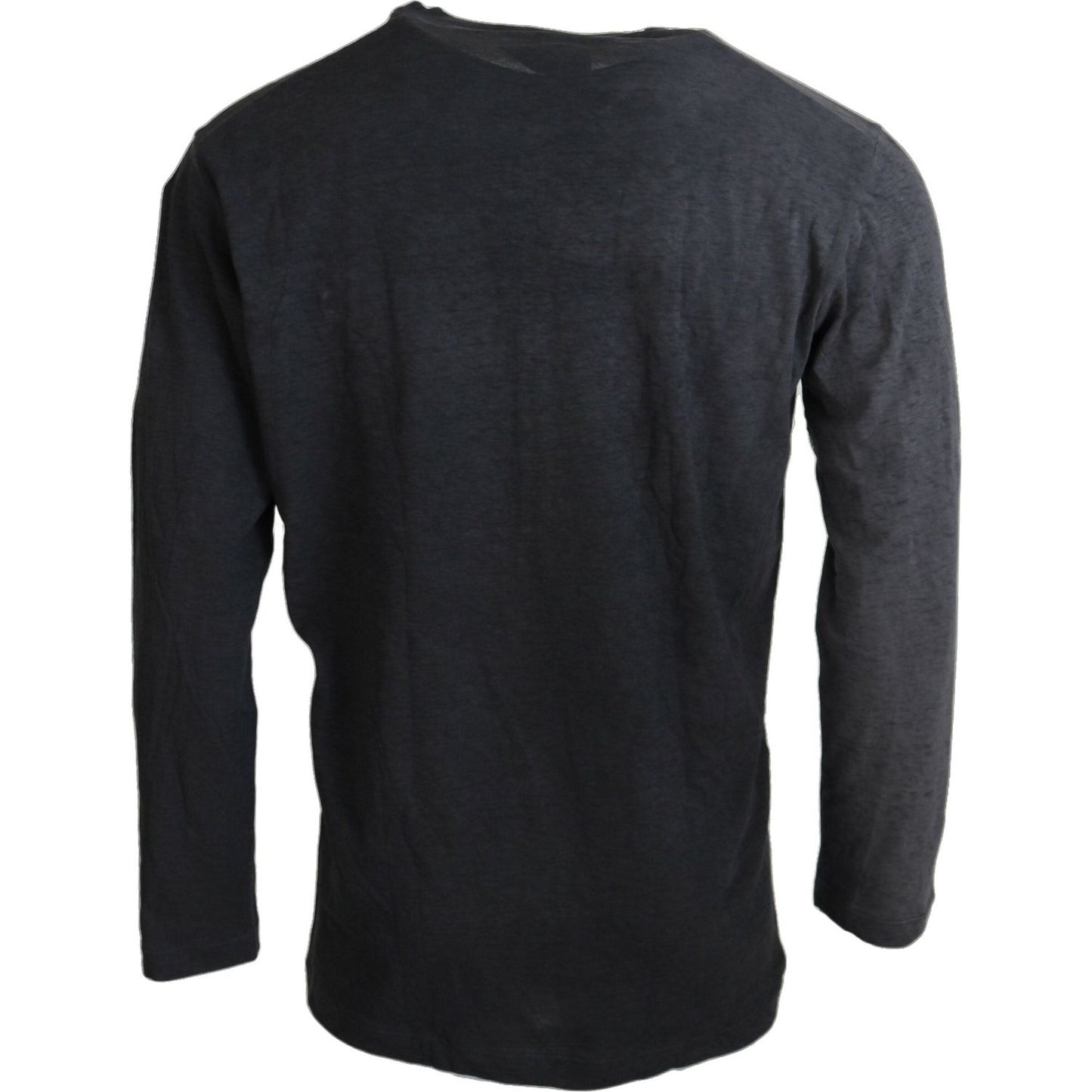 Dsquared² Black Cotton Linen Long Sleeves Pullover Sweater Dsquared² Dark Slate Gray