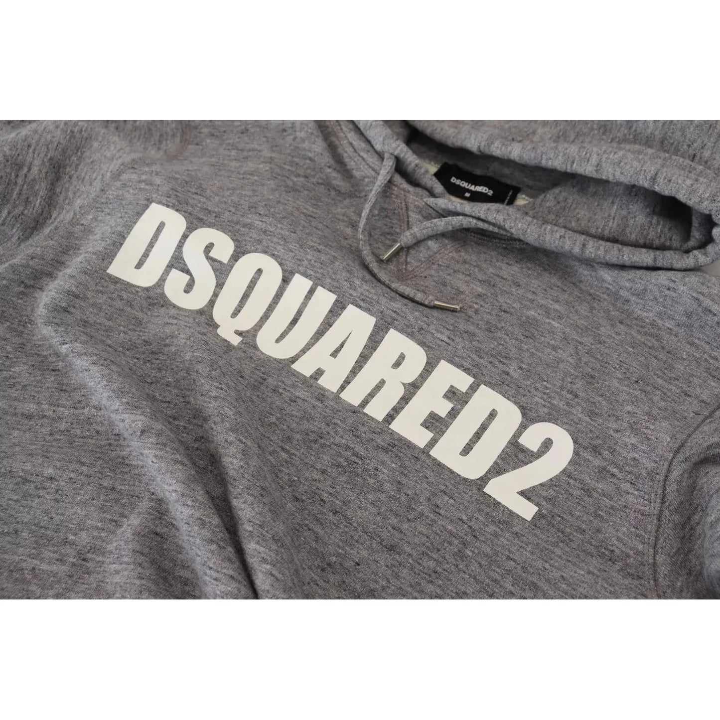 Dsquared² Gray Cotton Hooded Logo Print Men Pullover Sweater Dsquared²