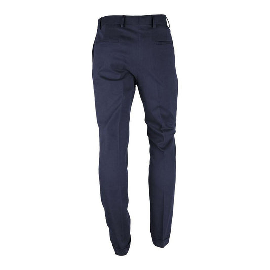 Made in Italy Blue Wool Men's Trouser Made in Italy