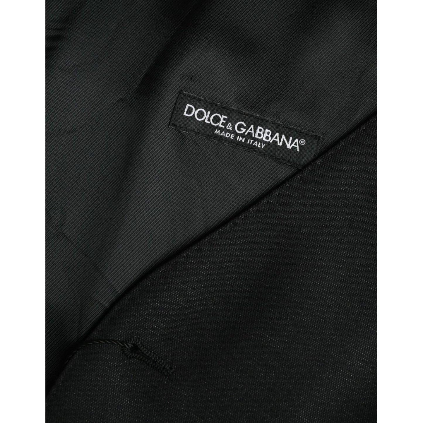 Dolce & Gabbana Black Wool Waistcoat Dress Formal Vest Dolce & Gabbana