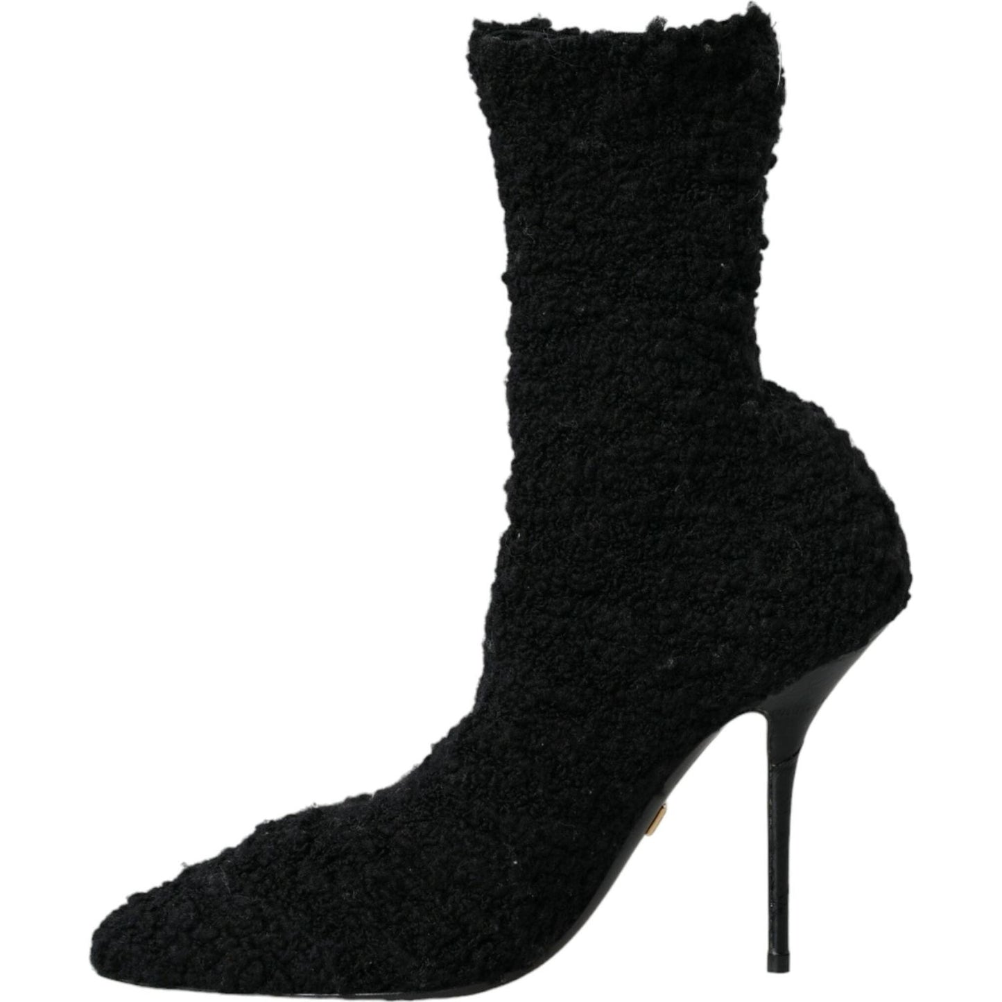 Dolce & Gabbana Black Stiletto Heels Mid Calf Boots Shoes Dolce & Gabbana