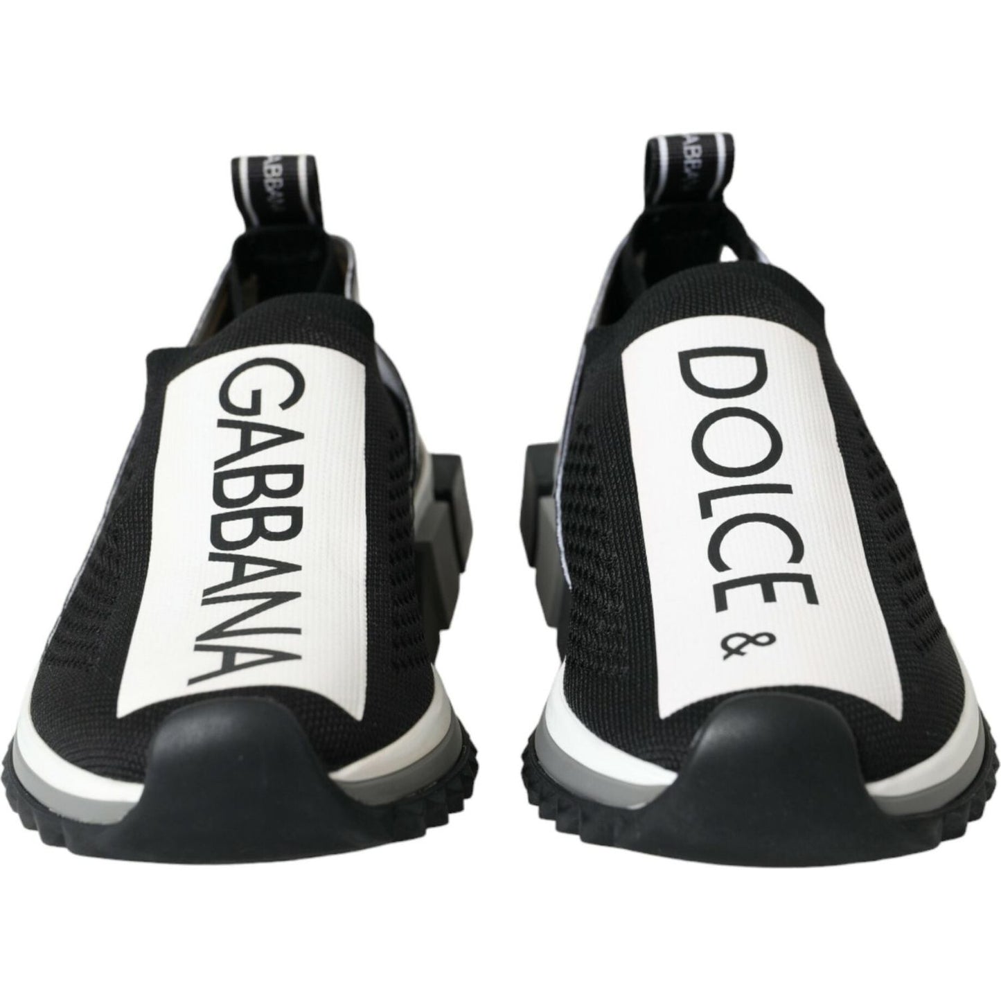 Dolce & Gabbana Black White Slip On Sorrento Sneakers Shoes Dolce & Gabbana