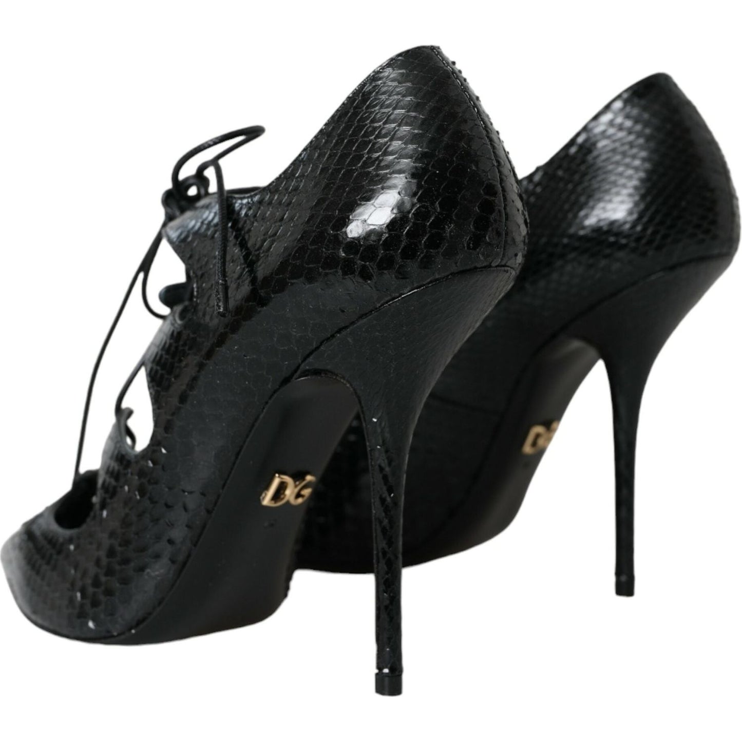 Dolce & Gabbana Black Python Leather Mary Jane Pumps Shoes Dolce & Gabbana