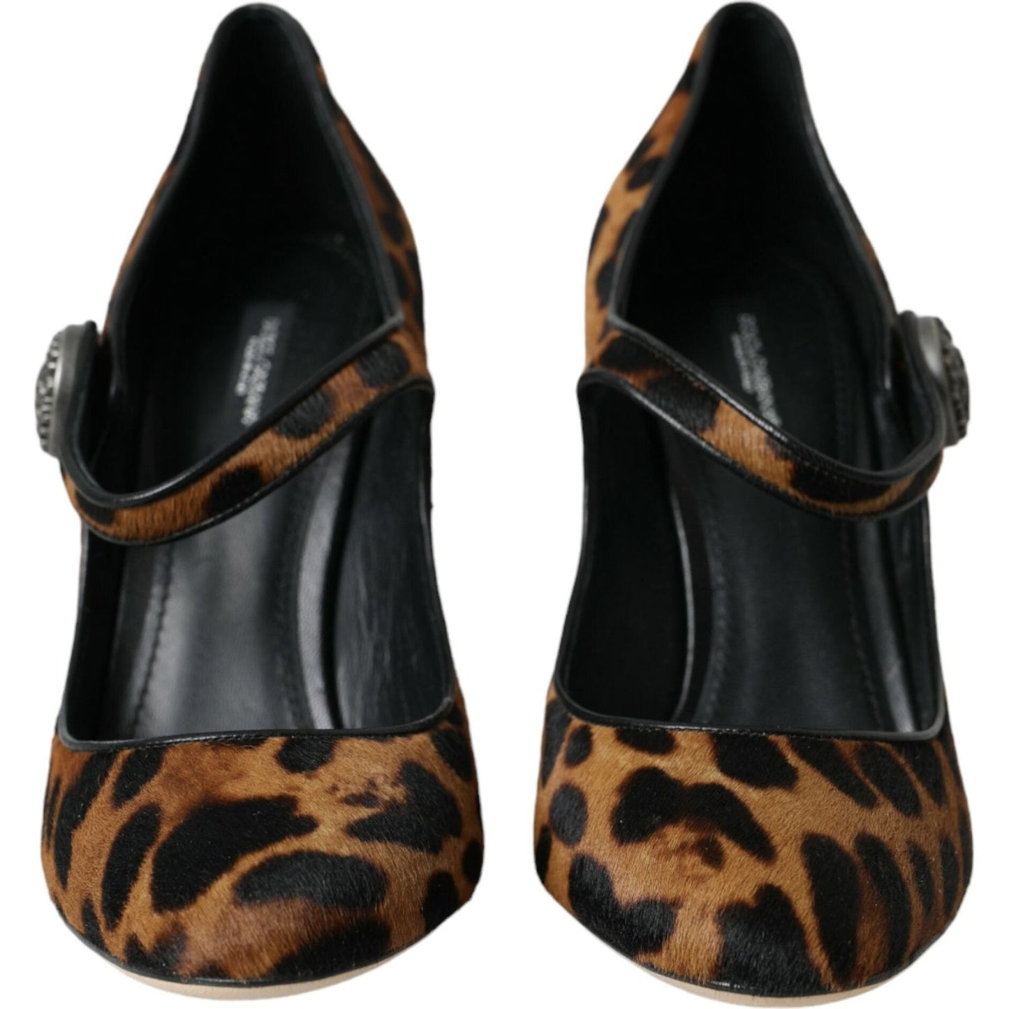 Dolce & Gabbana Brown Leopard Calf Hair Mary Jane Pumps Shoes Dolce & Gabbana