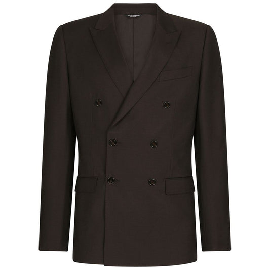 Dolce & Gabbana Brown Wool Suit Dolce & Gabbana