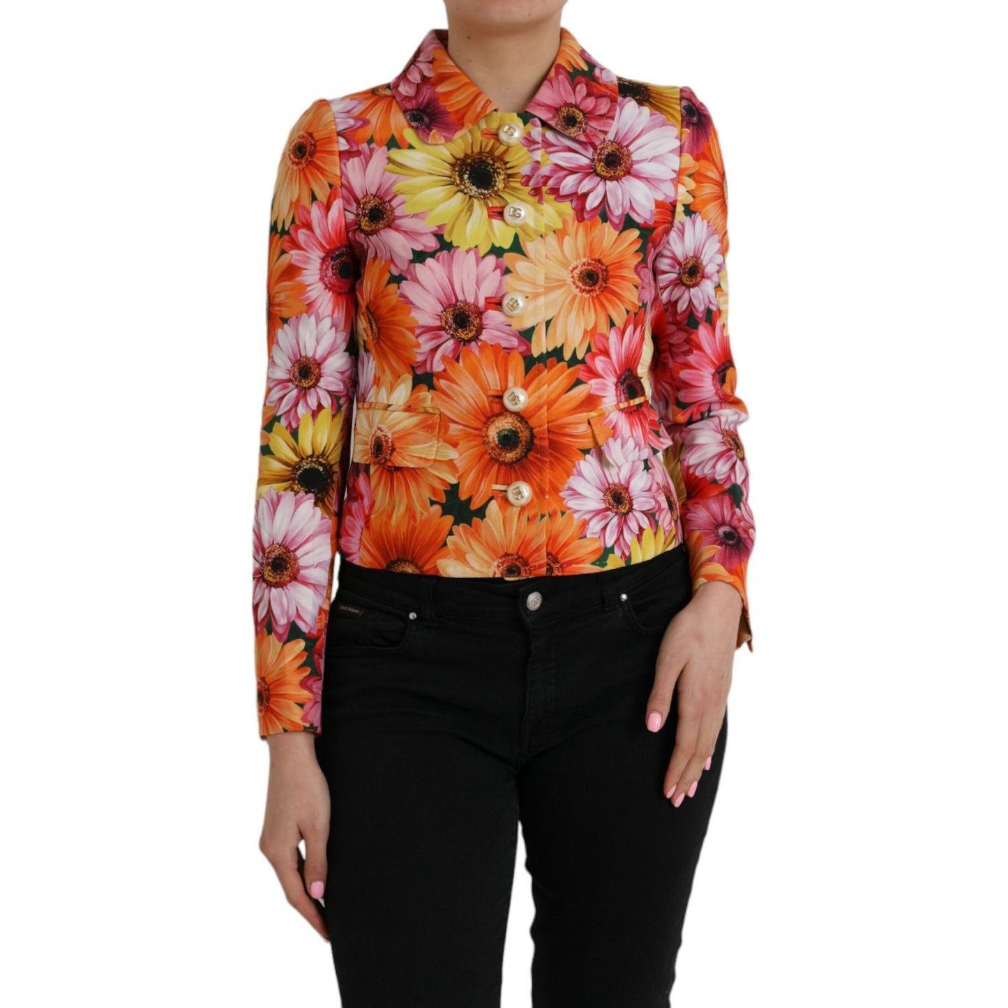 Dolce & Gabbana Multicolor Floral Brocade Blazer Coat Jacket Dolce & Gabbana