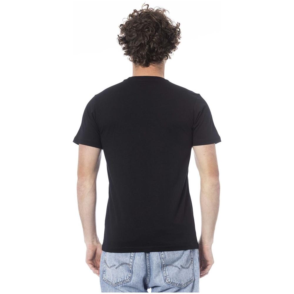 Cavalli Class Black Cotton Men T-Shirt Cavalli Class