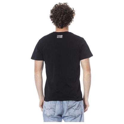Cavalli Class Black Cotton Men T-Shirt
