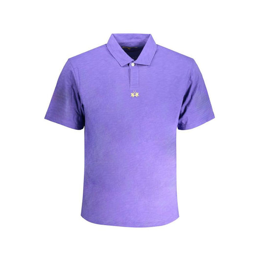 La Martina Purple Cotton Polo Shirt La Martina