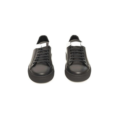 Cerruti 1881 Black Cowhide Men Sneaker