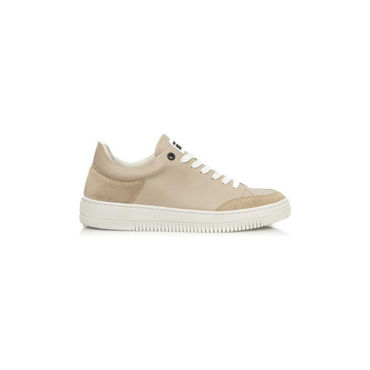 Cerruti 1881 Beige Leather Women Sneaker Cerruti 1881