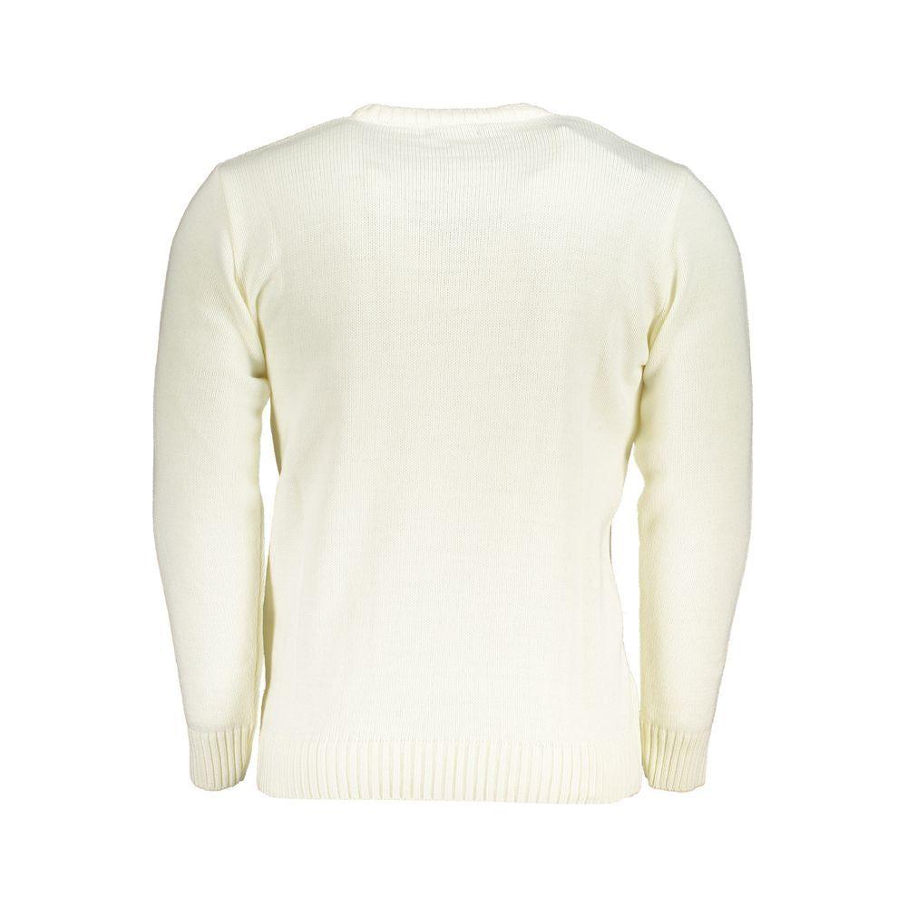 U.S. Grand Polo White Fabric Sweater U.S. Grand Polo