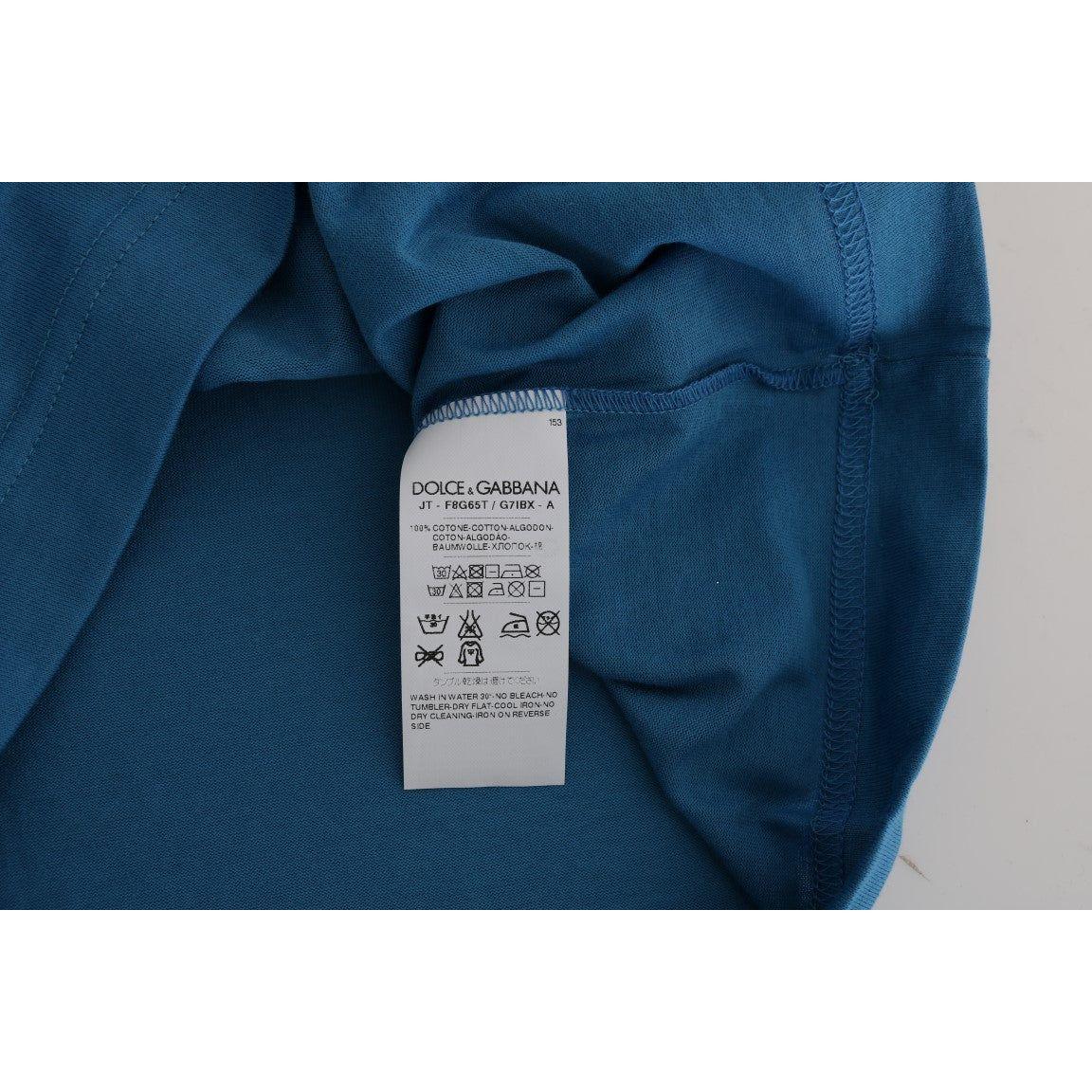 Dolce & Gabbana Blue Cotton 2017 Motive T-Shirt
