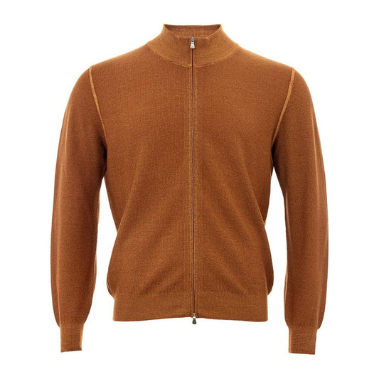 Gran Sasso Chic Orange Wool Cardigan for Men Gran Sasso