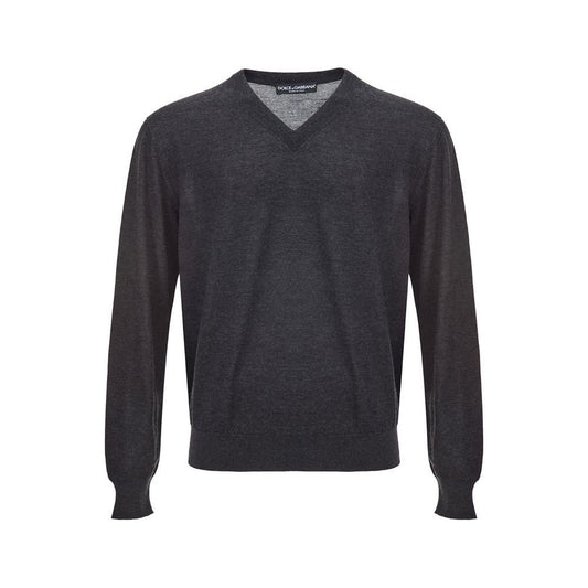 Dolce & Gabbana Elegant Gray Cashmere Sweater for Men Dolce & Gabbana