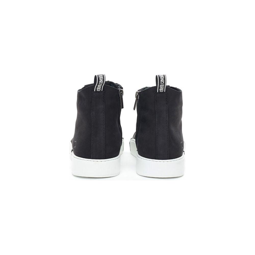 Roberto Cavalli Elegant Suede Sneakers in Chic Black Roberto Cavalli