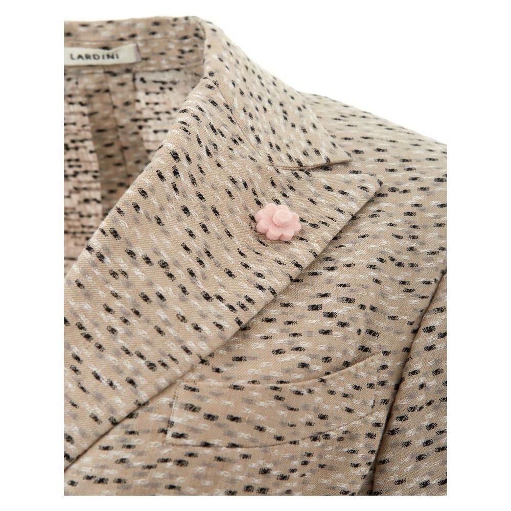 Lardini Chic Beige Linen Jacket Lardini