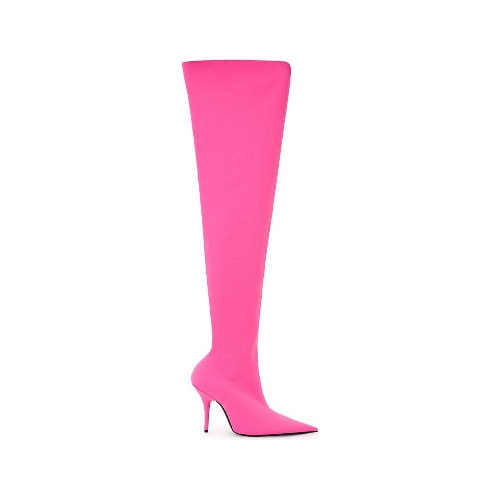 Balenciaga Elegant Pink Polyester Ankle Boots Balenciaga Hot Pink