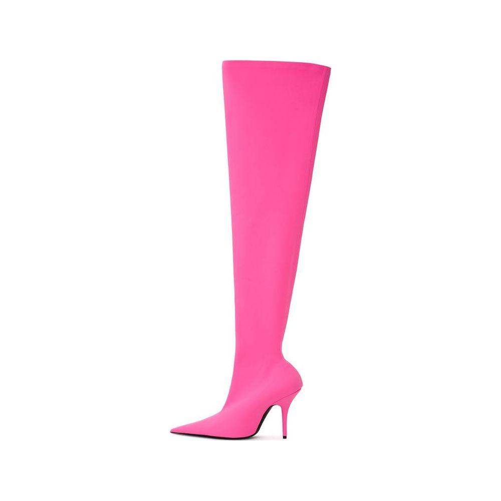 Balenciaga Elegant Pink Polyester Ankle Boots Balenciaga Hot Pink