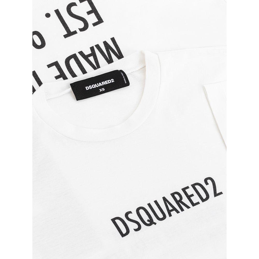 Dsquared² Elegant White Cotton Top for Stylish Women Dsquared²