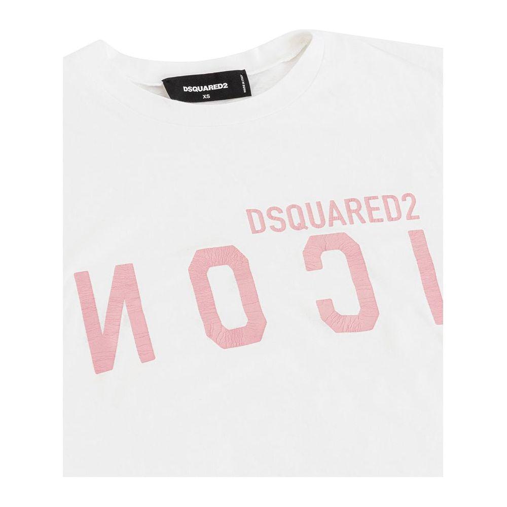 Dsquared² Elegant Cotton White Tee for Stylish Women Dsquared²