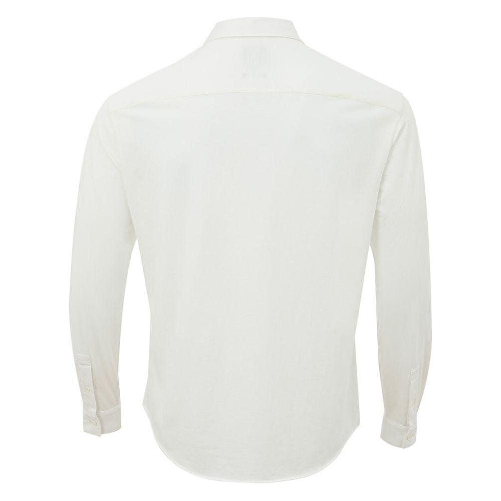 Armani Exchange Elegant White Organic Cotton Shirt Armani Exchange