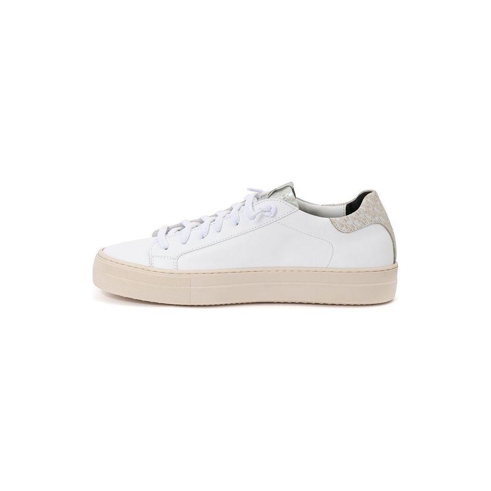 P448 White Leather Sneakers Elegant Casual Footwear P448