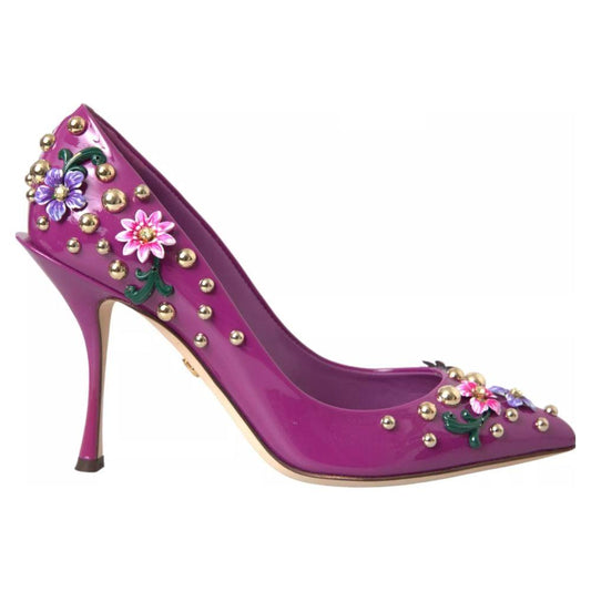 Dolce & Gabbana Purple Leather Di Calfskin Pump Dolce & Gabbana