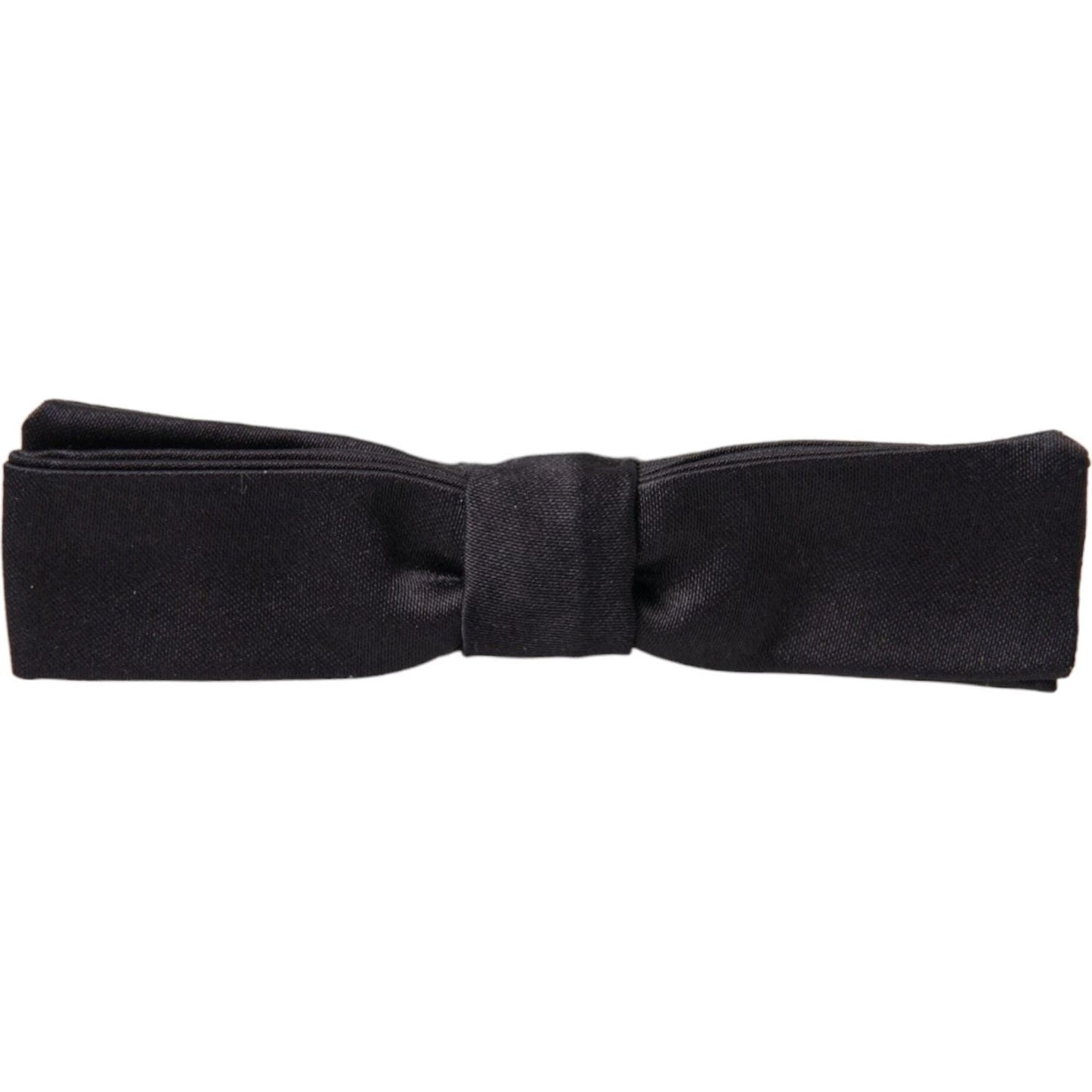 Dolce & Gabbana Dark Gray Silk Adjustable Neck Men Bow Tie Dolce & Gabbana