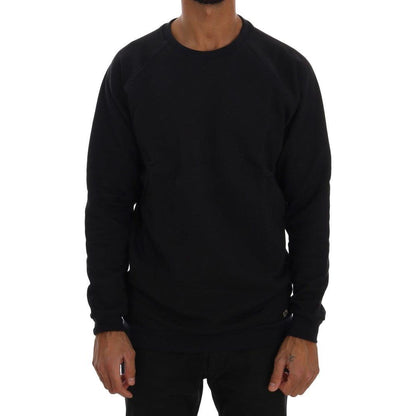 Daniele Alessandrini Blue Crewneck Cotton Sweater