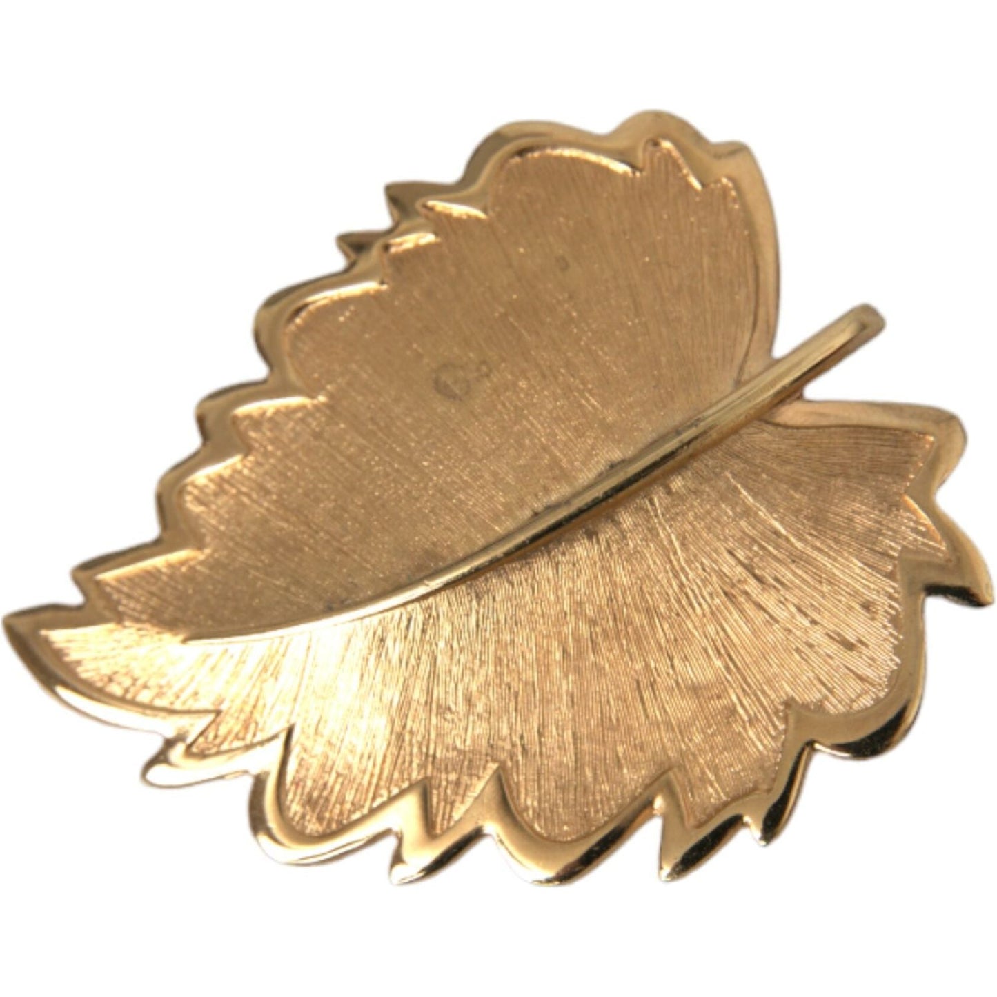 Dolce & Gabbana Gold Brass Leaf Embellished Jewelry Brooch Hair Pin Dolce & Gabbana