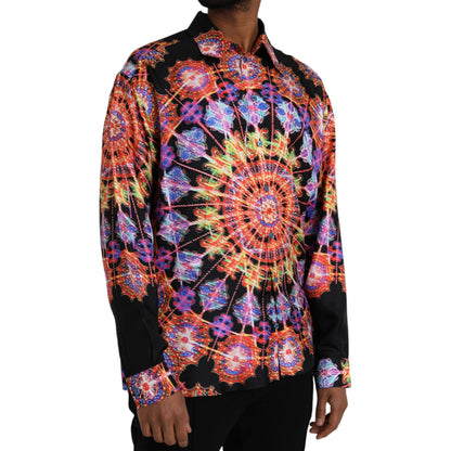 Dolce & Gabbana Multicolor Luminarie Silk Men Casual Shirt