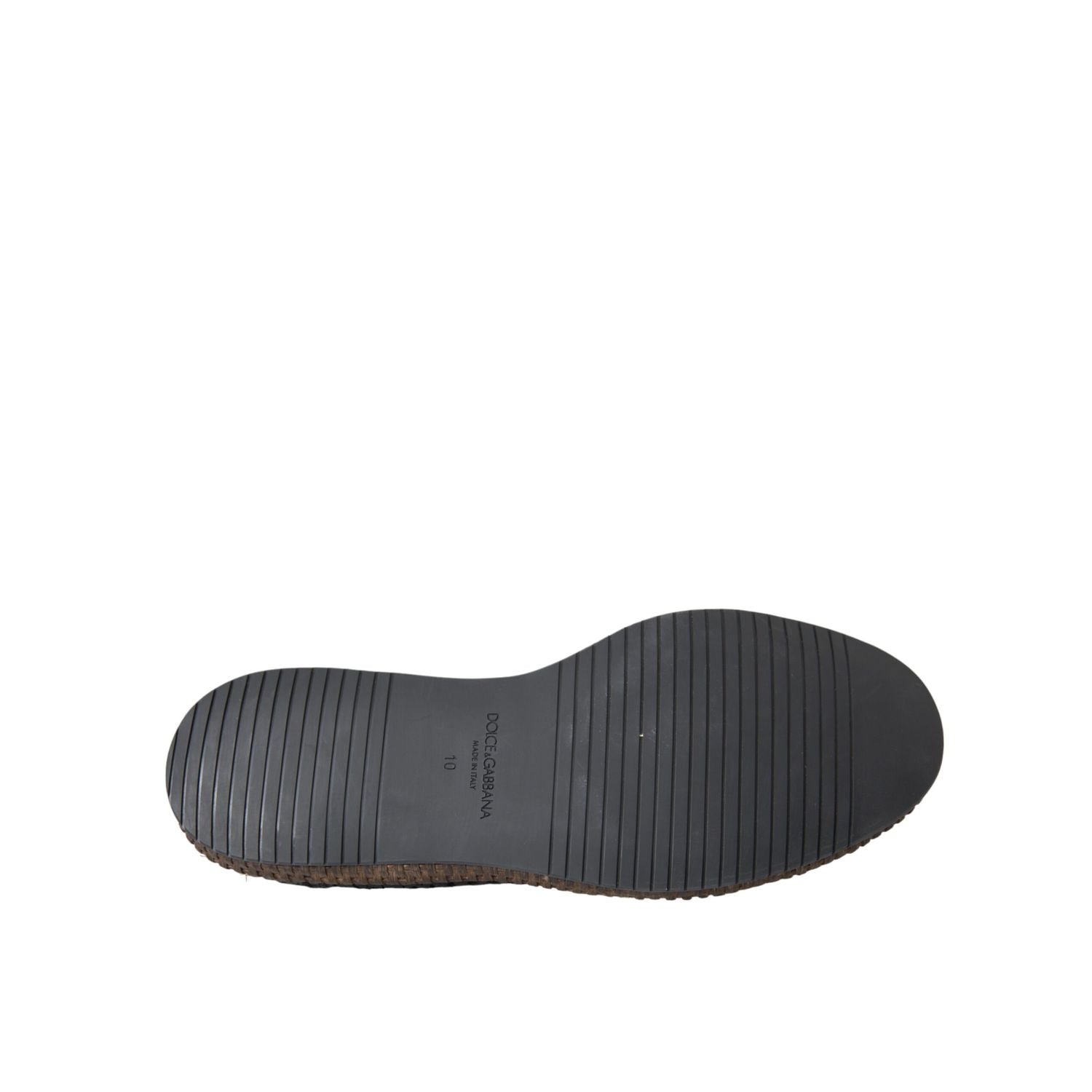 Dolce & Gabbana Black Woven Goat Leather Lace Up Derby Shoes