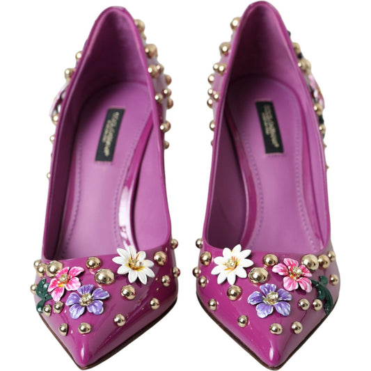 Dolce & Gabbana Purple Embellished High Heels Pumps Shoes Dolce & Gabbana