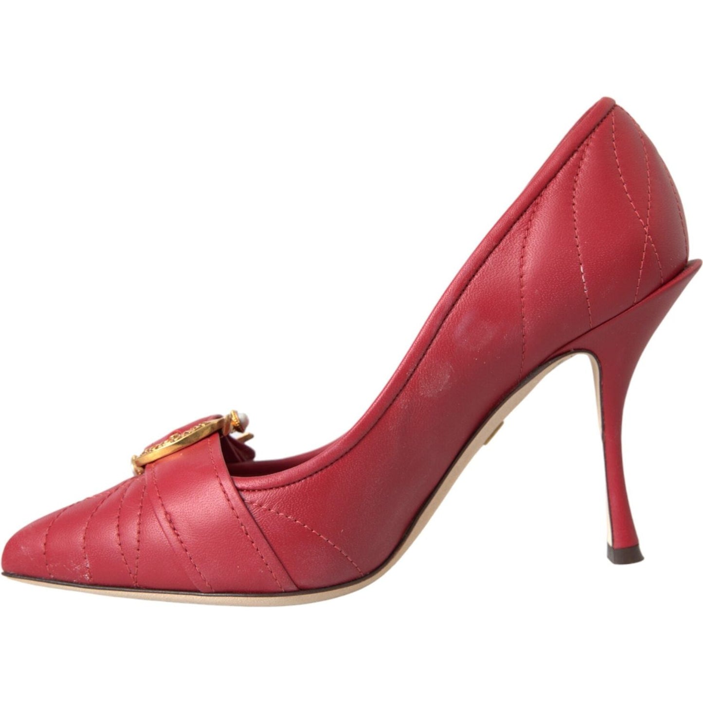 Dolce & Gabbana Red Devotion Leather Heels Pumps Shoes Dolce & Gabbana