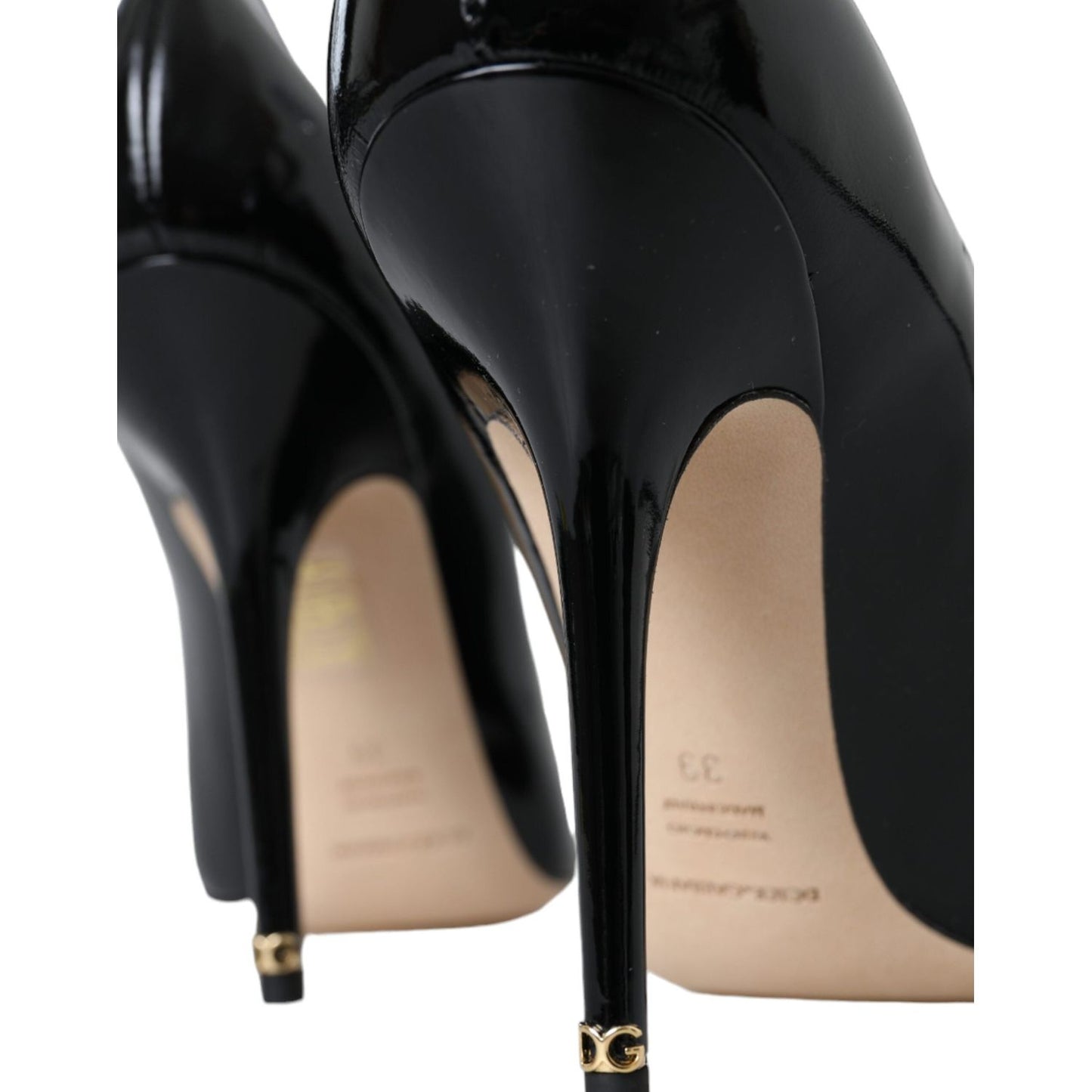 Dolce & Gabbana Black Patent Leather Bellucci Pumps Heels Shoes Dolce & Gabbana