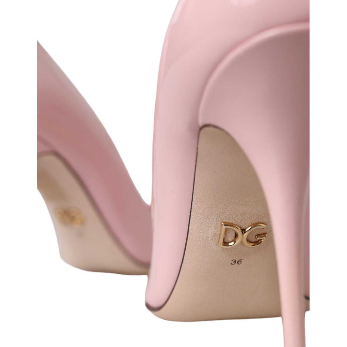 Dolce & Gabbana Light Pink Patent Leather Pump Heels Shoes Dolce & Gabbana